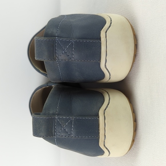 Dansko Blue Leather Slip On Shoes - Picture 6 of 11